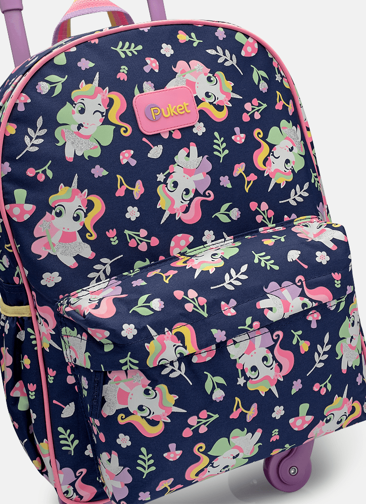 Kit Mochila + Lancheira Unicórnio Encantado